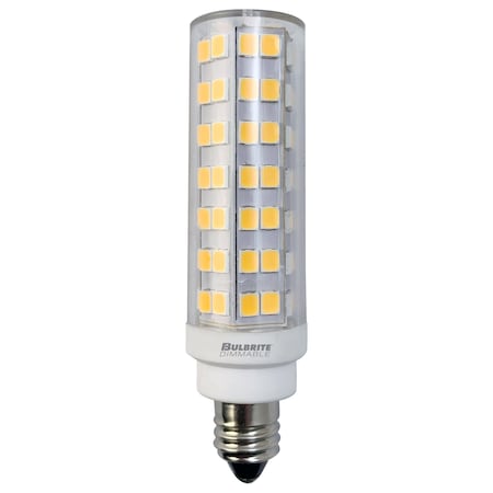 Bulbrite 70w Equivalent Dimmable Clear Mini T6 Candelabra Screw Base (E12) LED Mini Light Bulb, 3000K, 2PK 862643